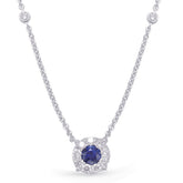 White Gold Sapphire & Diamond Necklace